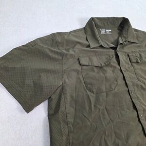 5.11 Tactical Mens XL Short Sleeve Button Down Shirt Olive Green Perforated